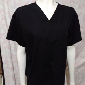 Black scrubs top